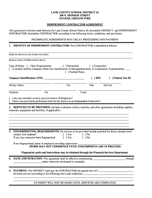 independent contractor agreement illinois template