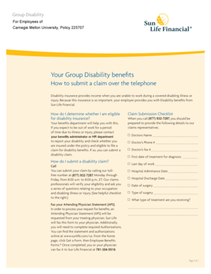 Group Disability Claim Submission Form