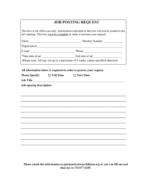 Job Posting Request Application