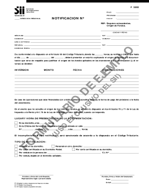 Notificación Tributaria Chilena para Verificación de Origen de Fondos