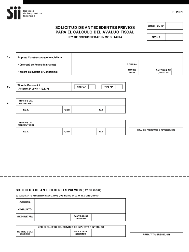 Form 2801 Form 2801 Vista previa en la página 1
