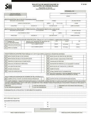 Solicitud de Modificación al F 2118