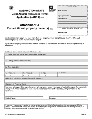 Joint Aquatic Resources Permit Application Attachment