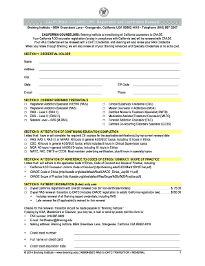 California Counselor Registration and Certification Renewal