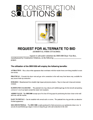 Request for Alternate to Bid