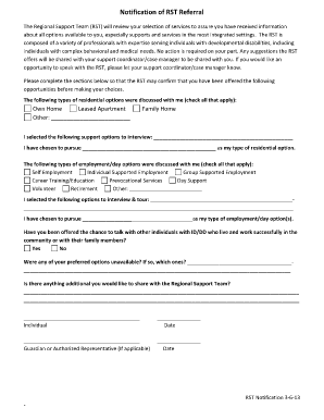 RST Referral Notification Form