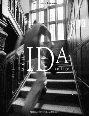 Mount Ida College Application for Admission