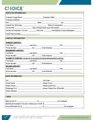 HRA/FSA/DCA Master Application