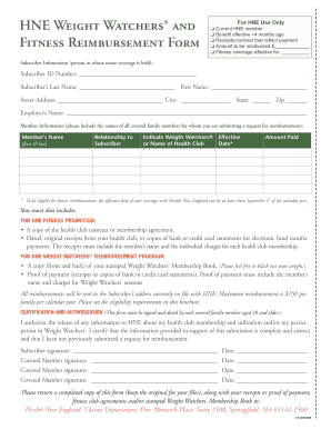 Simple agreement paper - health new england reimbursement forms