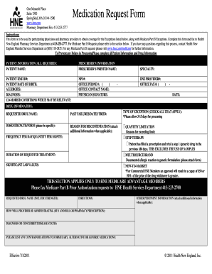 Medication Request Form - Health New England