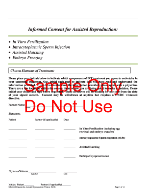 Informed Consent for Assisted Reproduction