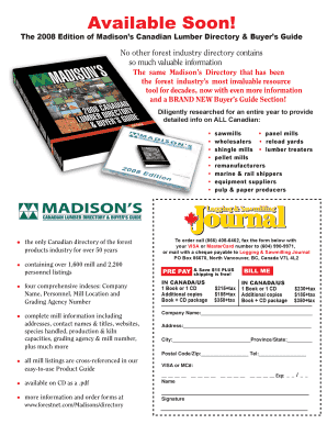 Madison’s Canadian Lumber Directory & Buyer’s Guide