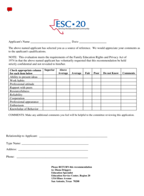 Reference Evaluation Form