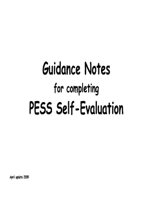 Guidance Notes For Self Evaluation Form - wrexham gov