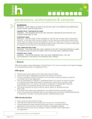 Haven Mortgage Loan Application Form