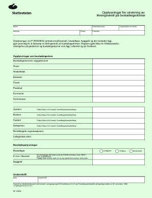 Norwegian Property Tax Assessment Form