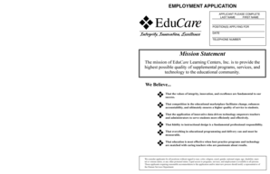 Employment Application Form