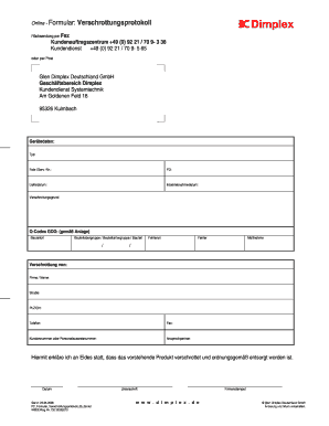 Formular: Verschrottungsprotokoll