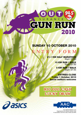 2010 Outsurance 94.5 Kfm Gun Run Entry Form