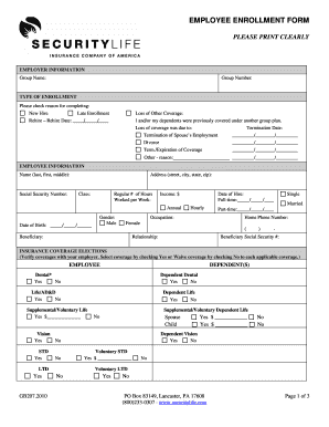 Employee Enrollment Form