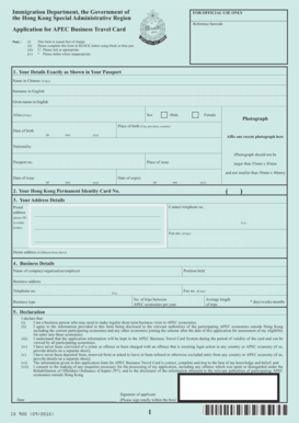 APEC Business Travel Card Application