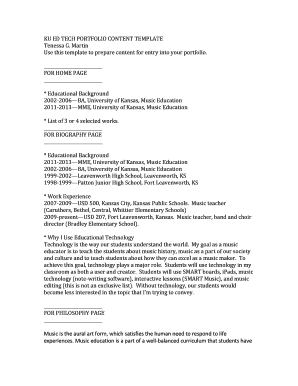 Educational Technology Portfolio Template