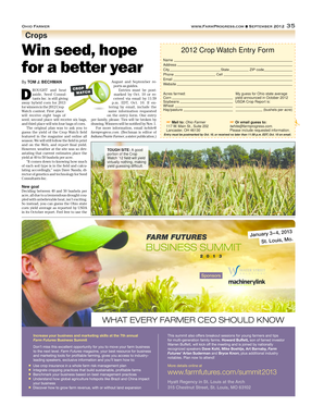 2012 Crop Watch Entry Form