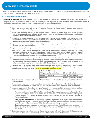 Expression of Interest for Property Purchase