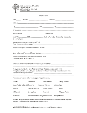 Mental Health Intake Form