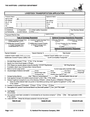 Livestock Transportation Application