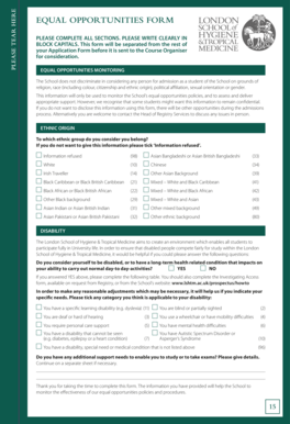 Equal Opportunities Form