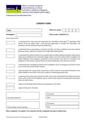 Clinical Trial Consent Form