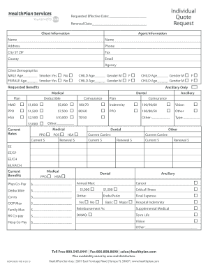 Health Insurance Application Form