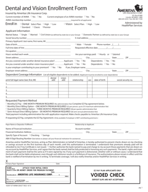 Dental and Vision Enrollment Form