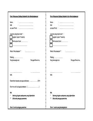 Academic and Student Services Request Form