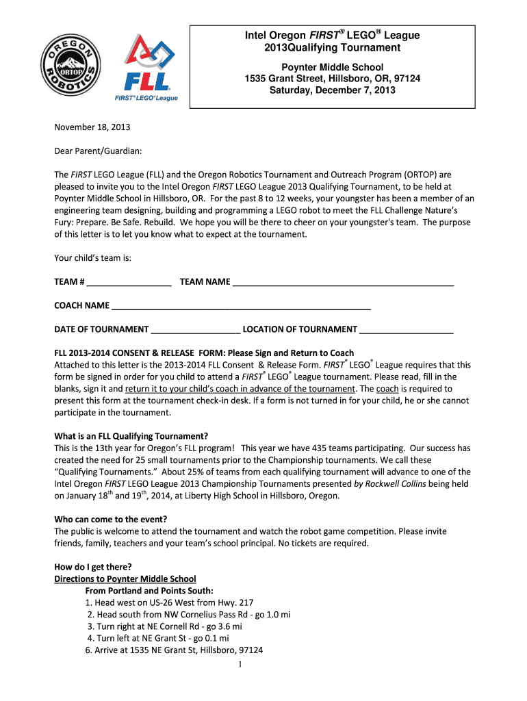 Fillable online ortop poynter middle school ortop fax email print