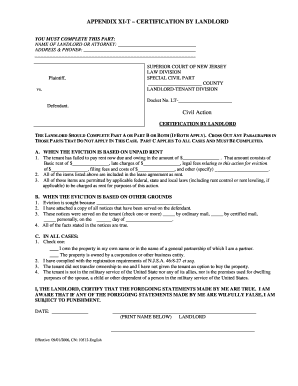 Landlord Certification Form