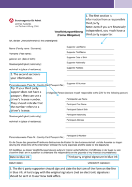 Verpflichtungserklärung