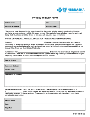 Privacy Waiver Form