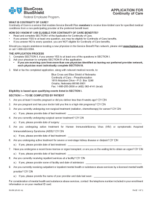 bcbsnc continuity of care form fillable online application for continuity of care bcbsnc continuity of care form fillable online application for continuity of care