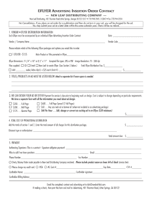 Eflyer Advertising Insertion Order Contract