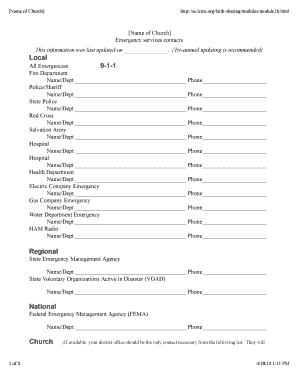 Emergency Services Contact Form