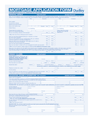 Dudley Building Society Mortgage Application Form