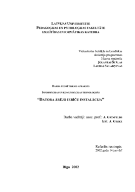 Latvian Student Computer Lab Equipment Form