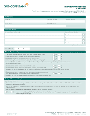 Interest Only Request Form