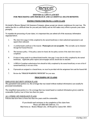 Life Insurance Claim Form