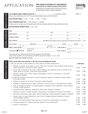 Application for Group Disability Insurance