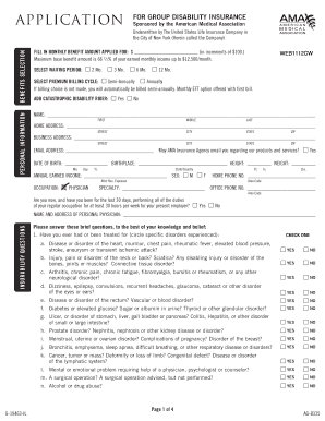 Group Disability Insurance Application
