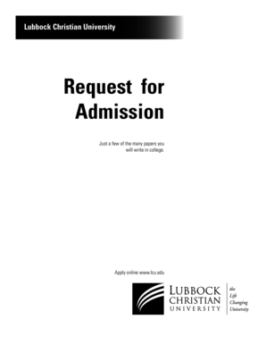 Lubbock Christian University Admission Application