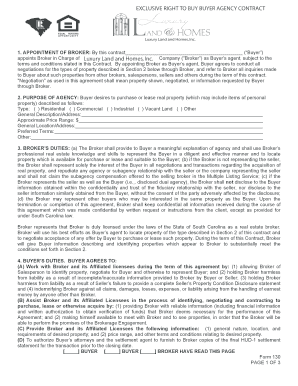 Exclusive Right to Buy Buyer Agency Contract